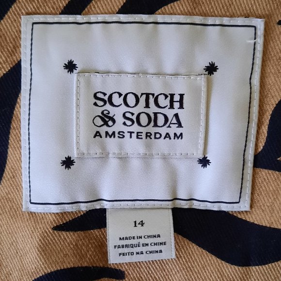 Scotch & Soda Brown/black Blend Tiger-Print Button-up Jacket Kids Size 1… - Picture 7 of 10